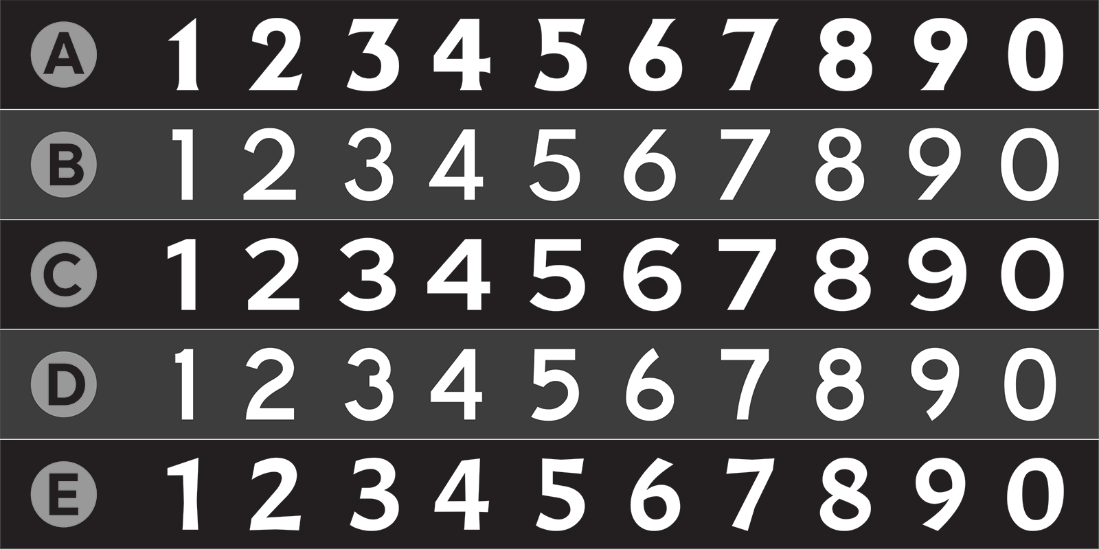 Address Number Font Options