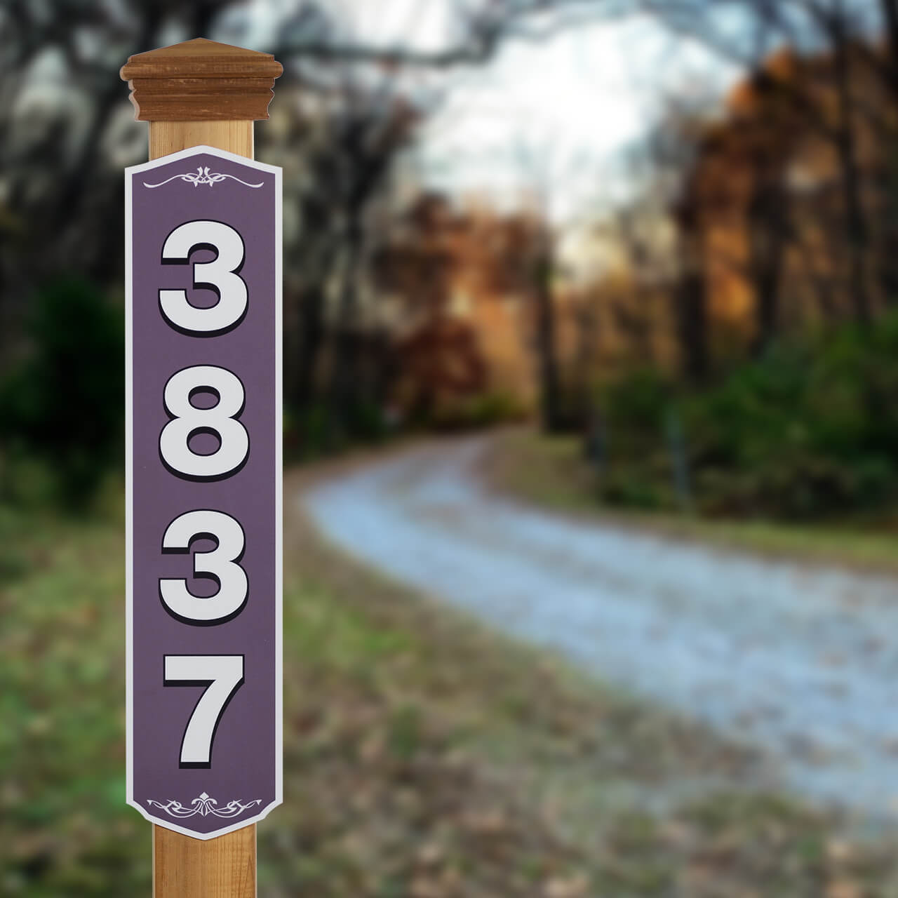 Grey Single Sided Address Sign