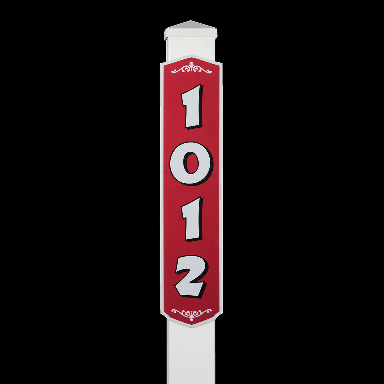 Red Single Sided Address Sign